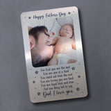 Fathers Day Gift For Dad Personalised Metal Wallet Card Insert