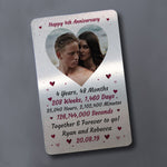 Special 4th Anniversary Gift Husband Wife Personalised Insert