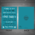 Daddy to Be Love Baby Bump Birthday Card Poem For Dad Father