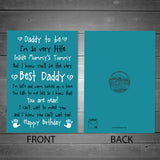 Daddy to Be Love Baby Bump Birthday Card Poem For Dad Father