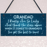 Thank You Grandad Gift For Birthday Christmas Hanging Sign