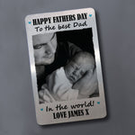 Personalised Photo Gift For Fathers Day Novelty Metal Card Dad