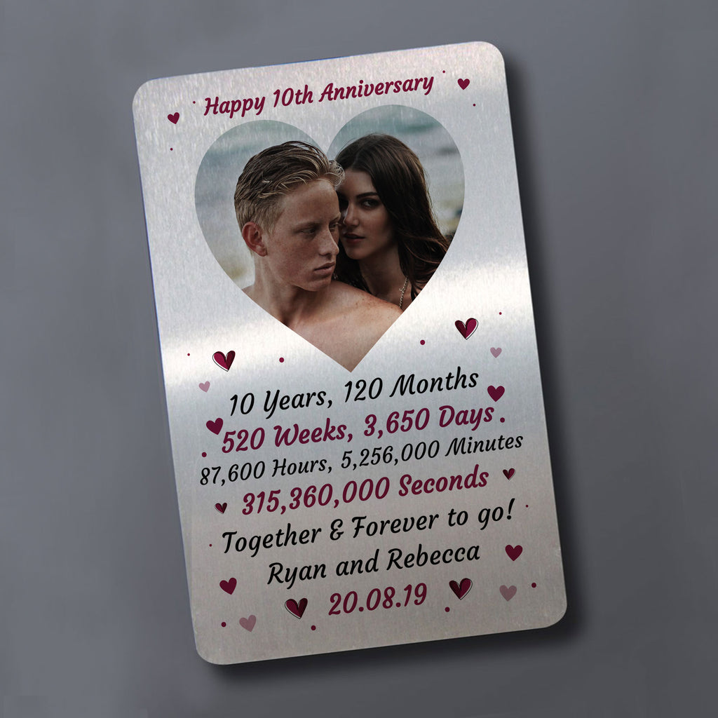 Amazon.com: 10th Wedding Anniversary for Husband | 10 Year Anniversary Gift  for Wife | 10 Year Marriage Gift | Milestone Anniversary : Handmade Products