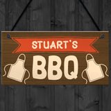 Personalised BBQ Sign Rustic Garden Plaque Man Cave Shed Sign