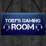 Personalised Boys Gaming Bedroom Sign Christmas Gamer Gifts