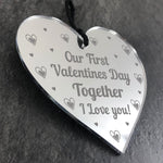 Our First Valentines Day Hanging Heart 1st Valentines Gift