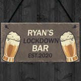 Home Bar Garden Hanging Sign Alcohol Man Cave Beer Lockdown Bar