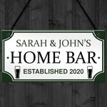 PERSONALISED Home Bar Hanging Sign Garden Plaque Man Cave