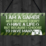 Gaming Sign Novelty Gamer Gift For Son Brother Boys Bedroom