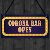 Home Bar Man Cave Pub Sign CORONA BAR OPEN Neon Effect