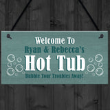 Hot Tub Personalised Plaques Novelty Home Decor Gifts Garden