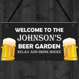 Beer Garden Personalised Sign For Man Cave Pub Bar Alcohol Gift