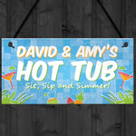 Personalised Hot Tub Sign Accessories Novelty Garden Plaque Shed