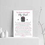 Father of the Bride Personalised Print Wedding Gift Poem Gift