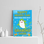 Baby Cartoon Shark Print Fathers Day Gift For Grandad Grandson