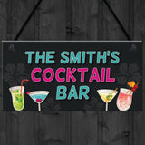 Personalised Cocktail Home Bar Signs And Plaques Novelty Gifts