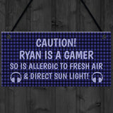 Funny Gaming Sign For Dad Son Brother PERSONALISED Gamer Gift