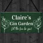 Personalised Gin Garden Signs Home Decor Gifts Novelty Home Bar