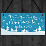 PERSONALISED Lockdown Family Christmas Sign Christmas Decor