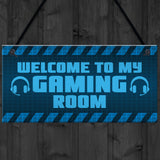 Welcome To My Gaming Room Sign Boys Bedroom Man Cave Sign