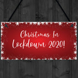 Christmas In Lockdown 2020 Sign Hanging Christmas Sign Decor