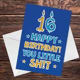 Funny 16th Birthday Card For Him Her Daughter Son Rude Card