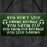 Games Room Novelty Gamer Sign For Boys Bedroom Man Cave Gift