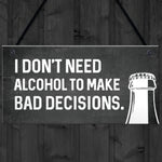 Funny Alcohol Home Bar Sign Novelty Bar Accessories Man Cave