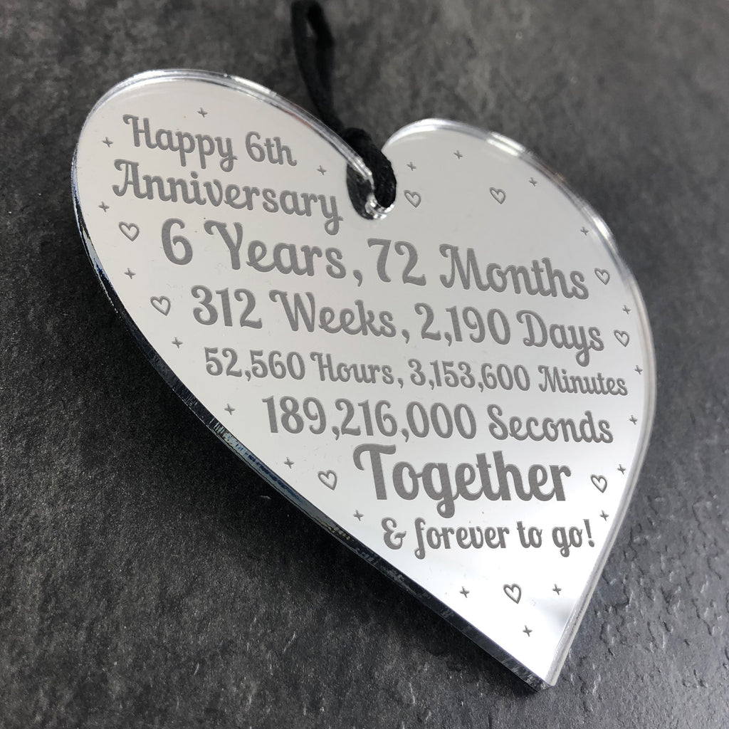 6th Wedding Anniversary Gift For Him Her 6 Years Together 6th Year Of  Marriage Anniversary Funny Couple Matching