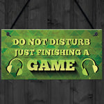 Novelty Gaming Sign For Dad Son Boys Bedroom Man Cave Wall Art