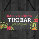 Tiki Bar Sign Personalised Garden Shed Home Bar Sign Alcohol