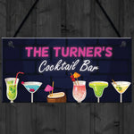 PERSONALISED Cocktail Bar Neon Effect Sign Bar And Pub Decor