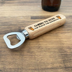 Cheers to 2020 Lockdown Gift Wood Bottle Opener Dad Grandad