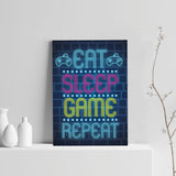 Neon Gaming Print Gamer Bedroom Gifts Wall Art Gaming Poster