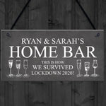 Funny Home Bar Sign PERSONALISED Home Decor Lockdown Gift