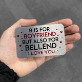 Novelty Valentines Gift For Boyfriend Metal Wallet Card Gift