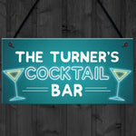 Personalised Cocktail Bar Signs And Plaques Novelty Home Bar