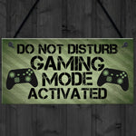 Gaming Sign Hanging Plaque For Boy Bedroom Man Cave Games Room