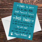 Daddy to Be Love Baby Bump Birthday Card Poem For Dad Father