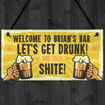 Personalised Funny Alcohol Sign Man Cave Home Bar Gifts For Him