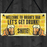 Personalised Funny Alcohol Sign Man Cave Home Bar Gifts For Him