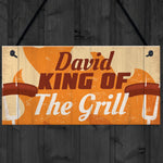 Personalised King Of The Grill Funny Barbecue BBQ Garden Signs