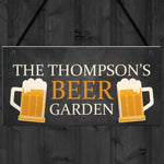 BEER GARDEN Sign For Man Cave Pub Bar Personalised Gift