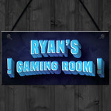 Gaming Room Sign PERSONALISED Man Cave Boys Bedroom Sign