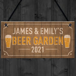 Beer Garden Sign Personalised Man Cave Sign Alcohol Beer Gift