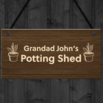 Personalised Potting Shed Sign Hanging Garden Shed Greenhouse