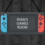 Personalised Gaming Room Sign For Son Christmas Switch Style