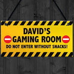 DO NOT ENTER Sign PERSONALISED Gaming Sign For Man Cave
