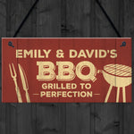 Funny BBQ Sign For Garden Personalised Man Cave Shed Sign