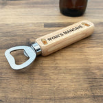 Personalised Man Cave Gift Wooden Bottle Opener Alcohol Gift For